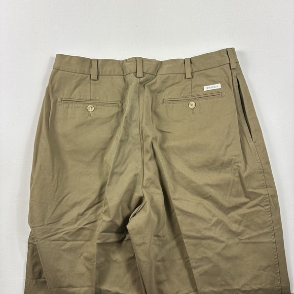 Daniel Cremieux Salon Pant Baggy Pleated Straight Leg Men's 36x32‎ Dark Khaki - Picture 4 of 7